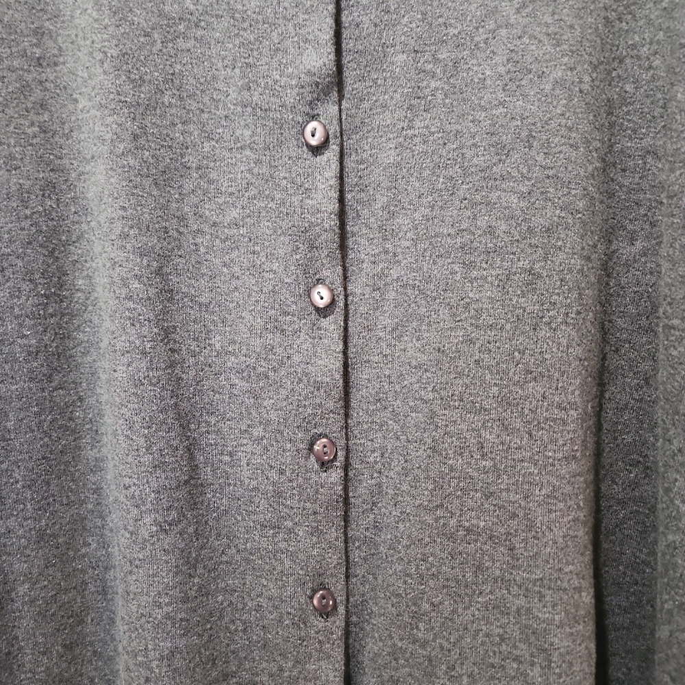 SWEATER by RAFAELLA 2x women's beaded dark gray long sleeve - Picture 3 of 6